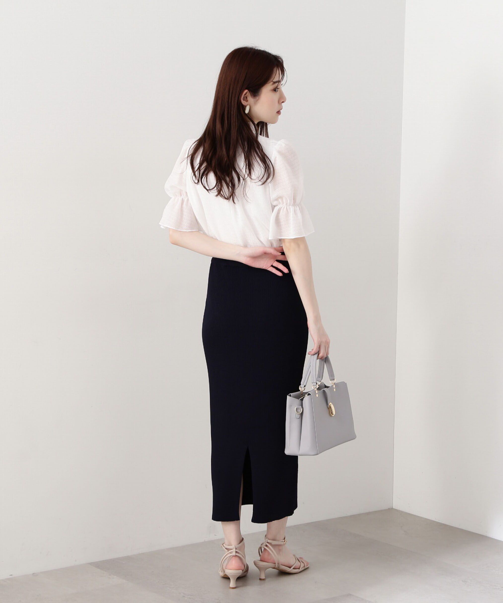 PROPORTION BODY DRESSING「バルーンペプラムニットSET UP　WEB限定カラー：ネイビー」|ワンピース|