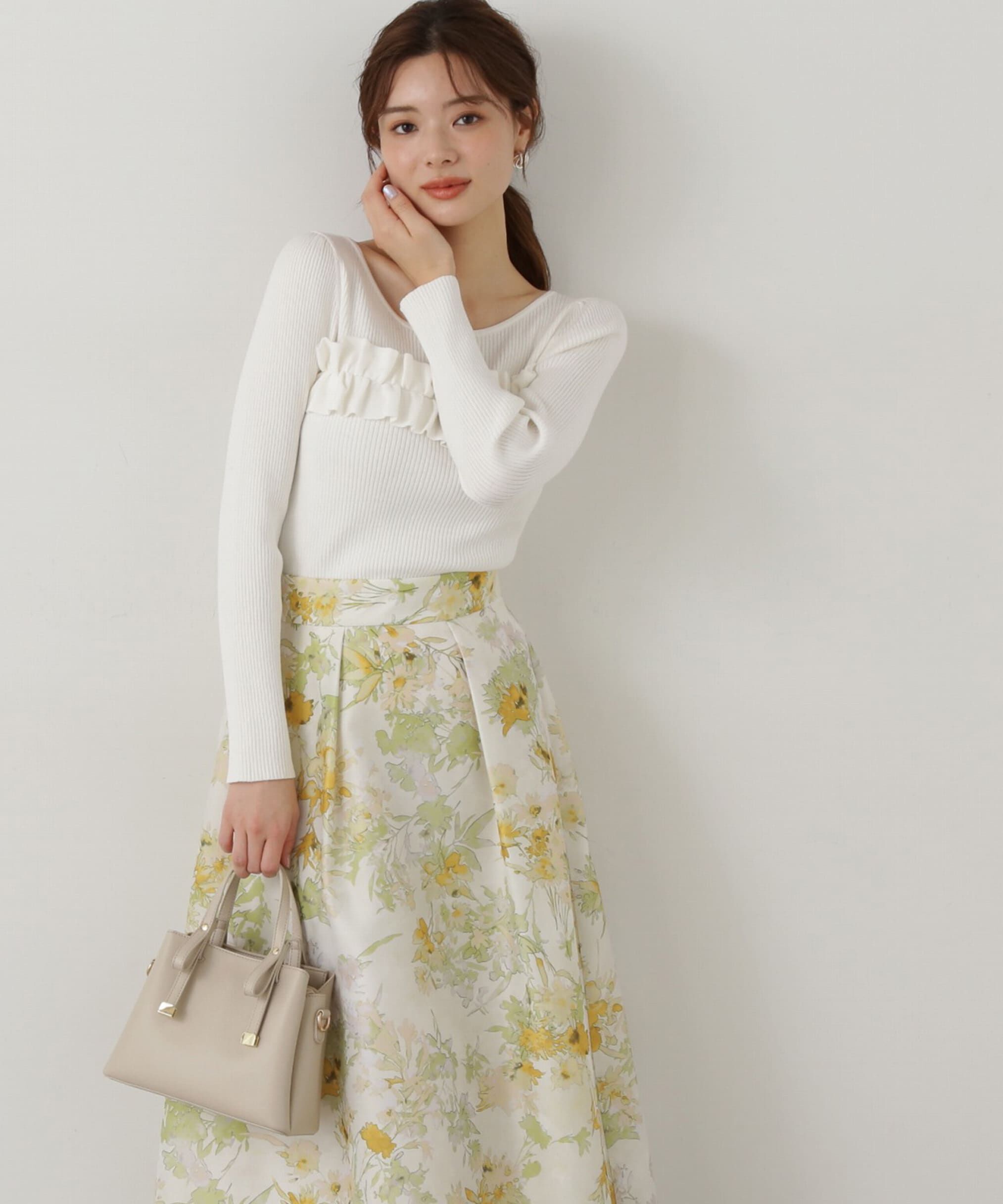 PROPORTION BODY DRESSING「ギャザーフリルリブニット」|ニット・セーター|