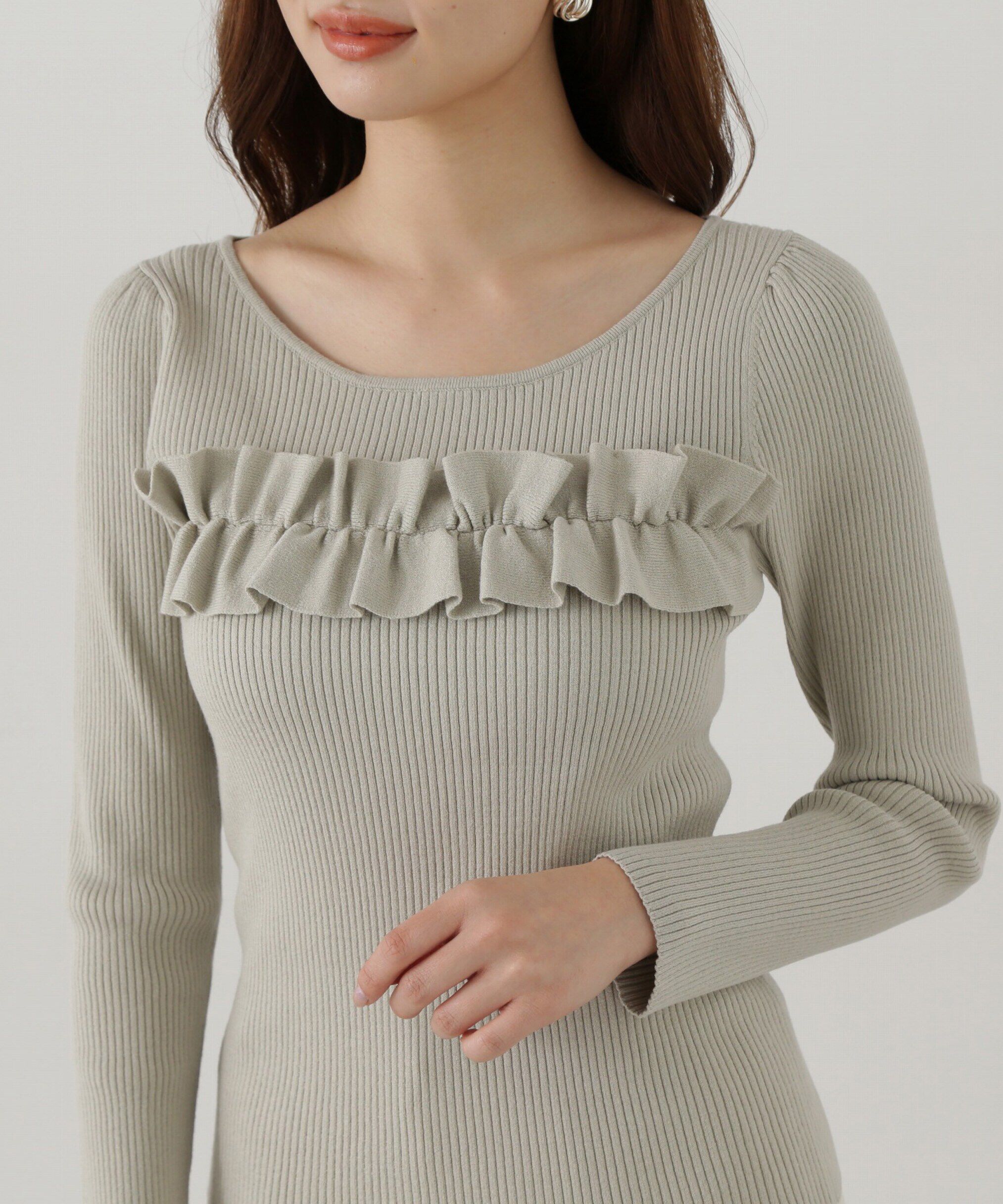 PROPORTION BODY DRESSING「ギャザーフリルリブニット」|ニット・セーター|
