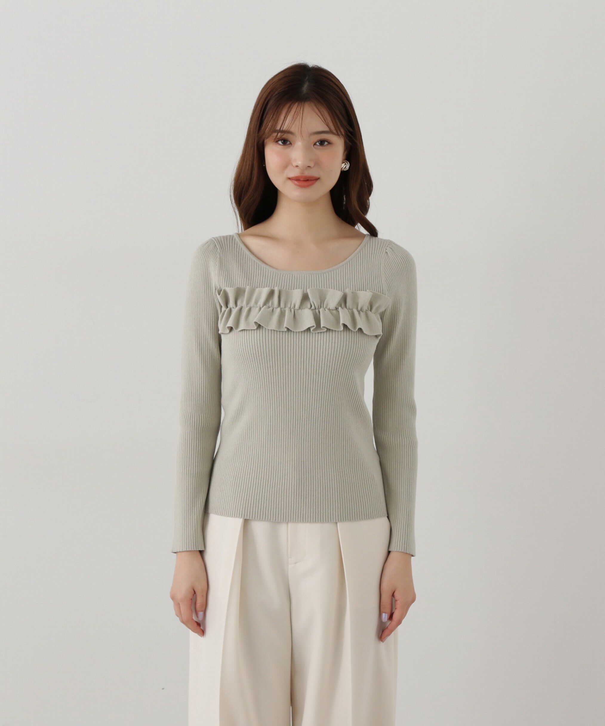 PROPORTION BODY DRESSING「ギャザーフリルリブニット」|ニット・セーター|