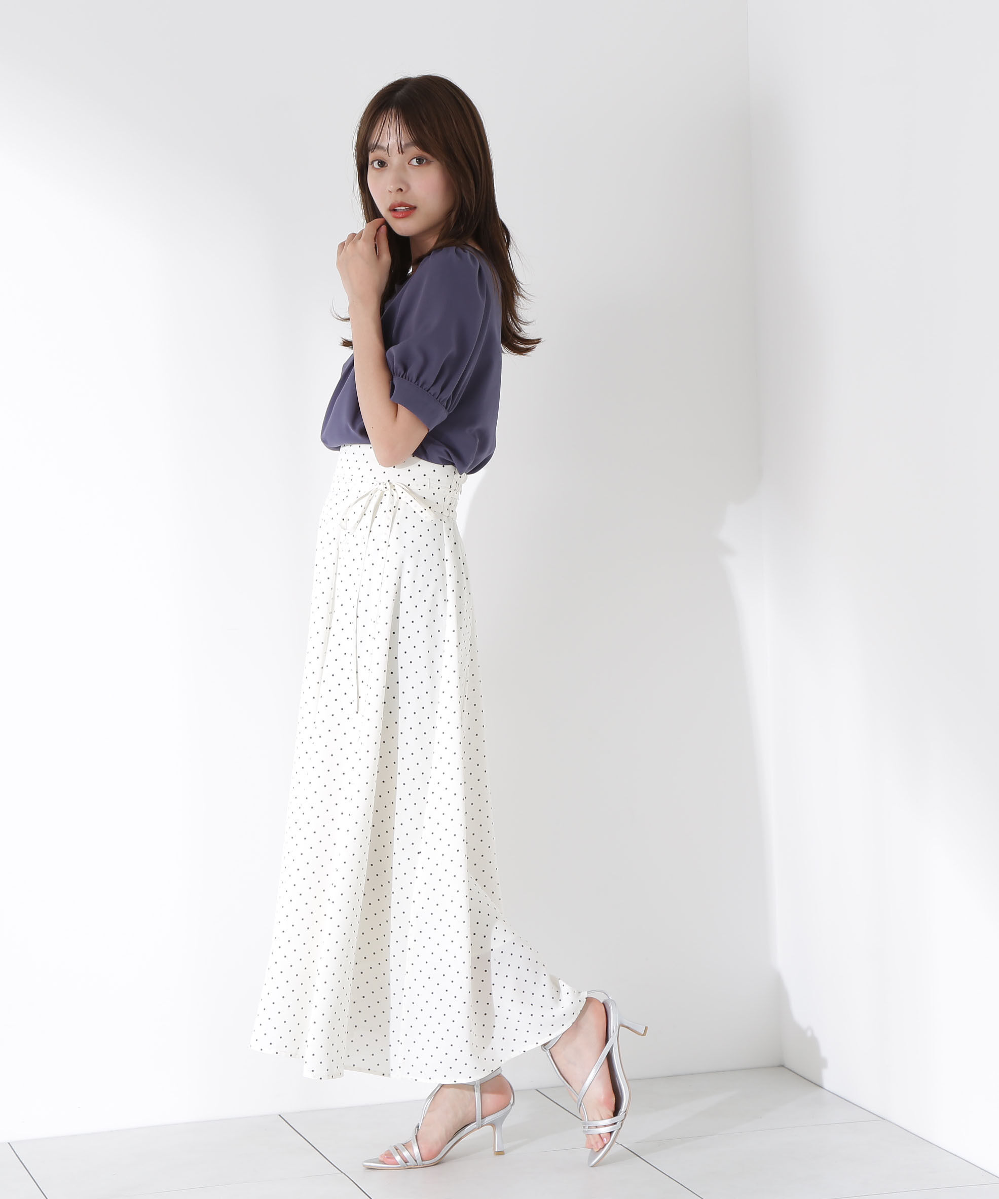 PROPORTION BODY DRESSING「リボン付きロングフレアスカート」|スカート|