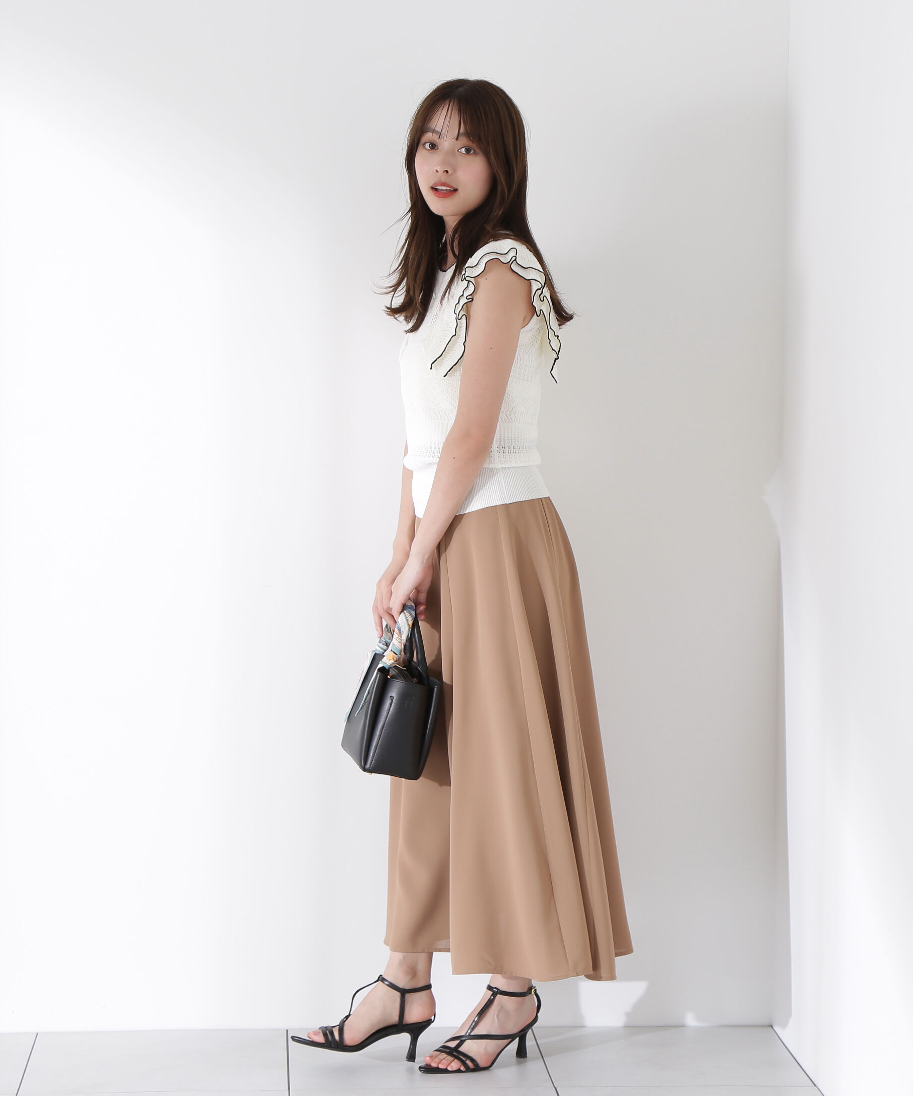 PROPORTION BODY DRESSING「リボン付きロングフレアスカート」|スカート|