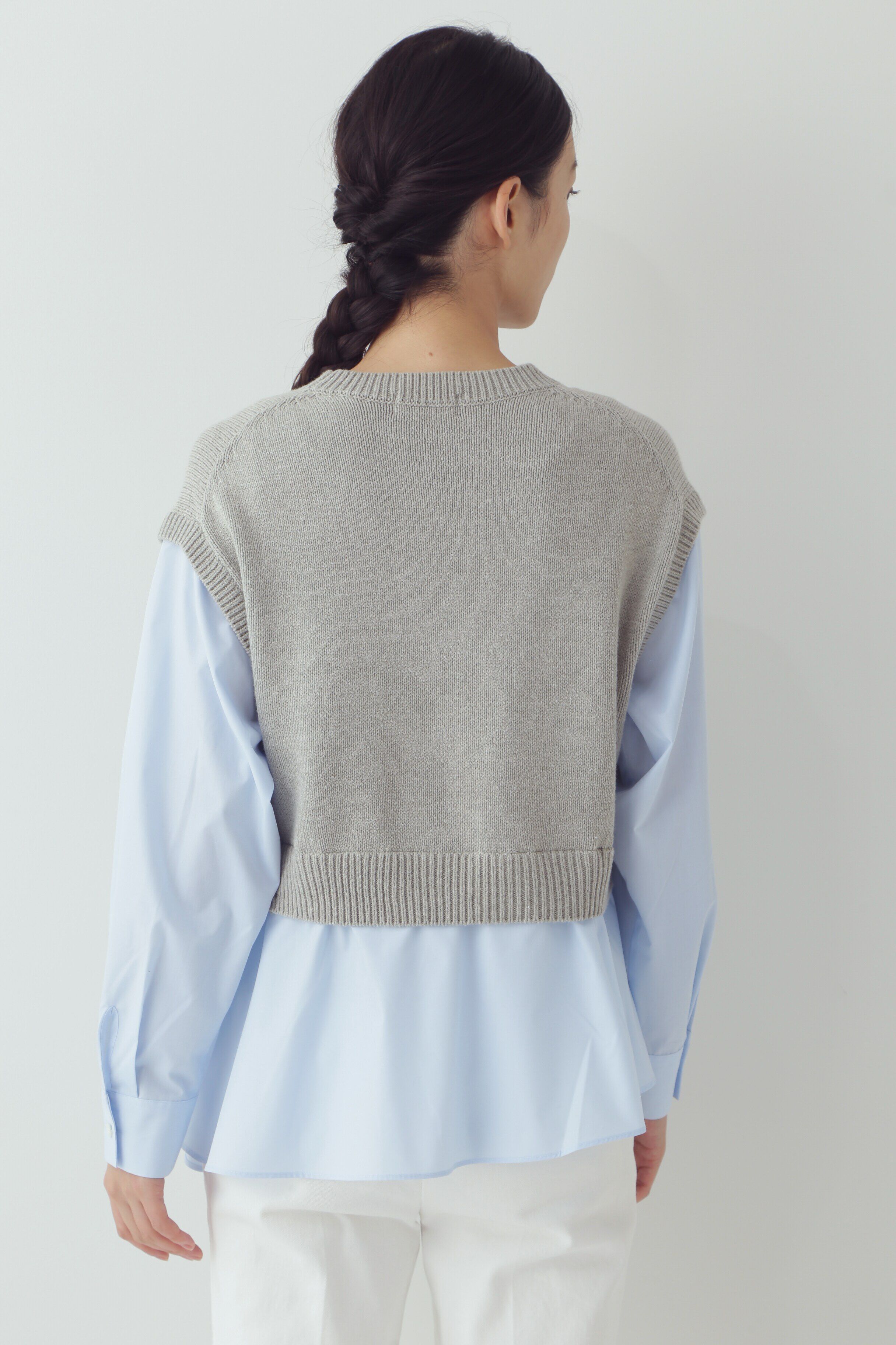  「◆布帛コンビニットプルオーバー」|ニット・セーター|