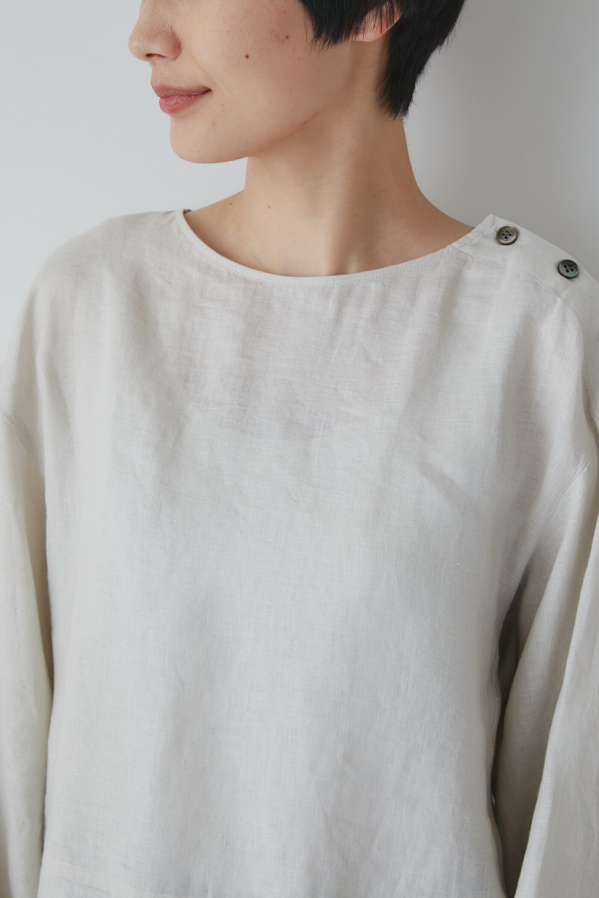  「◆ハードマンリネンショルダーボタンブラウス」|シャツ・ブラウス|