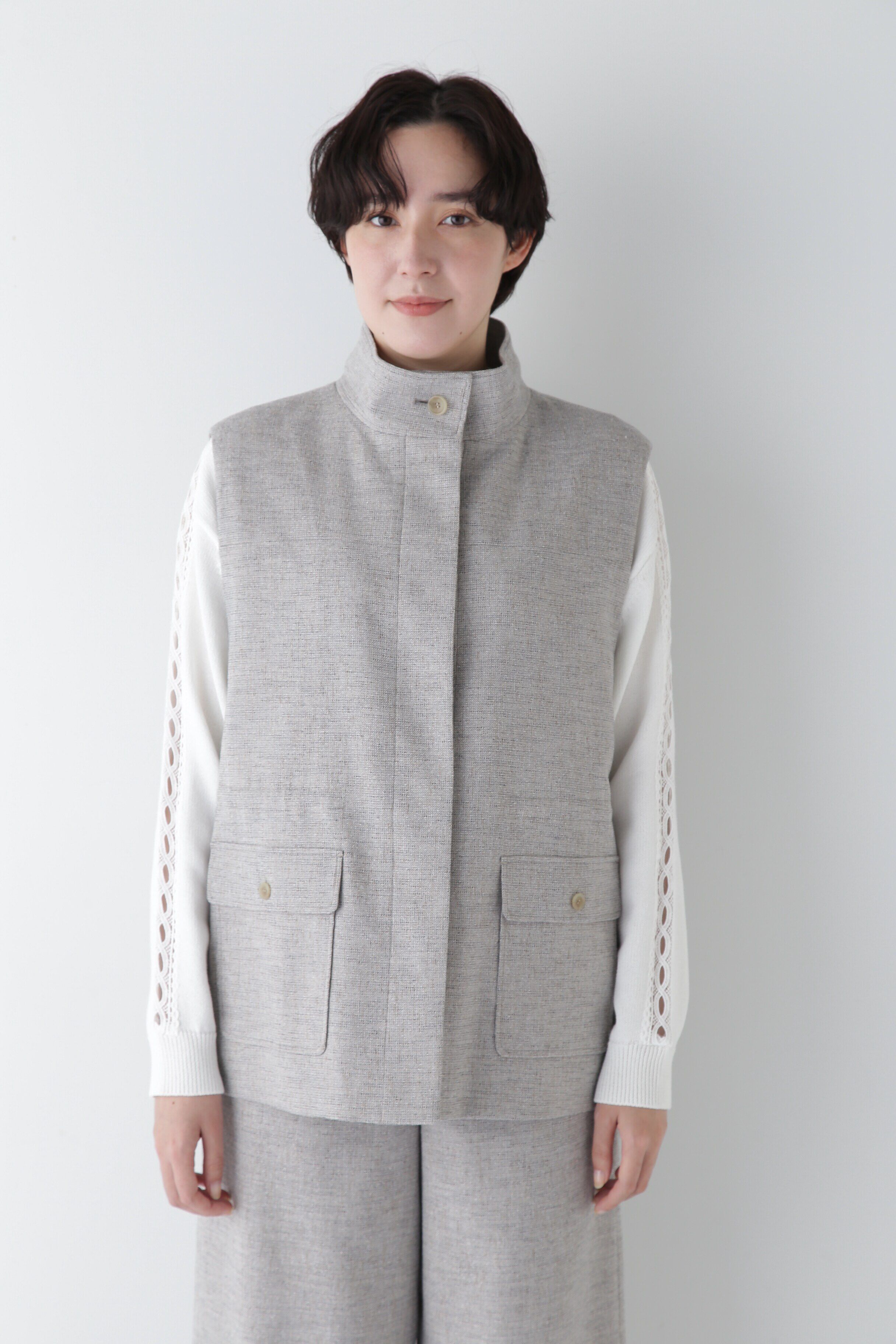  「◆リングミックスツィードアノラックジレ」|シャツ・ブラウス|