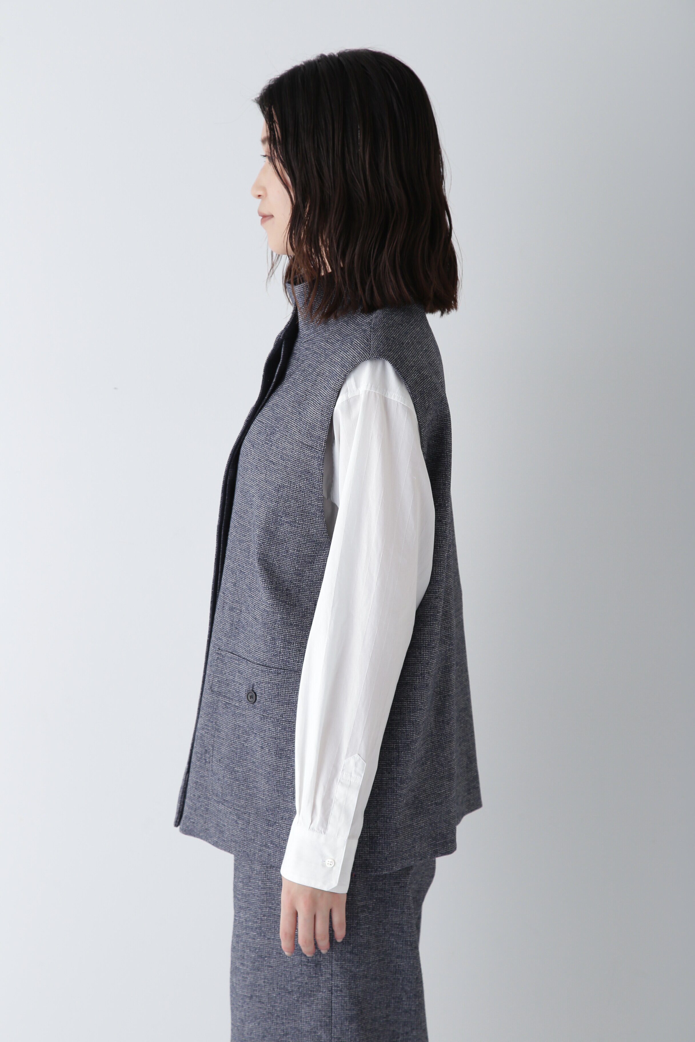  「◆リングミックスツィードアノラックジレ」|シャツ・ブラウス|