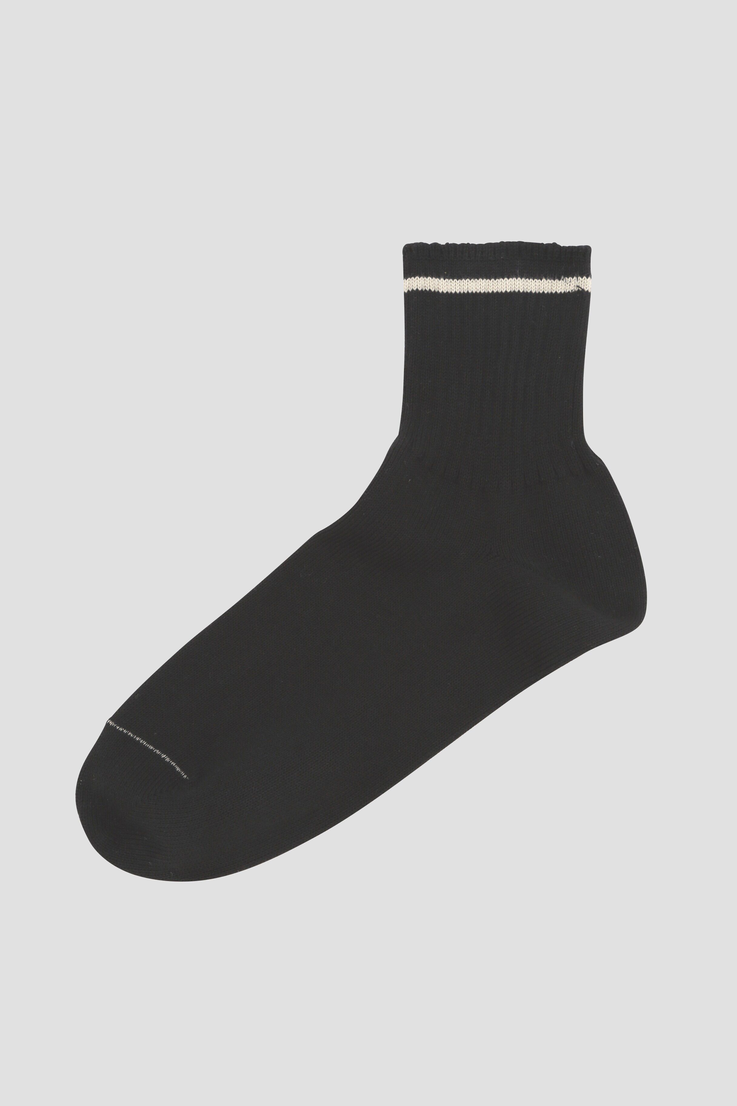 MARGARET HOWELL「HIGHTWIST COTTON SOCKS」|ソックス|BLACK
