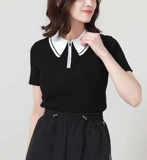 archives「ラインカラーハーフｚｉｐリブニット」|ニット・セーター|