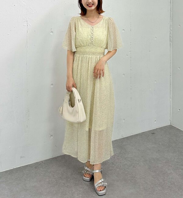 archives「小花柄フレアスリーブワンピース」|ワンピース|