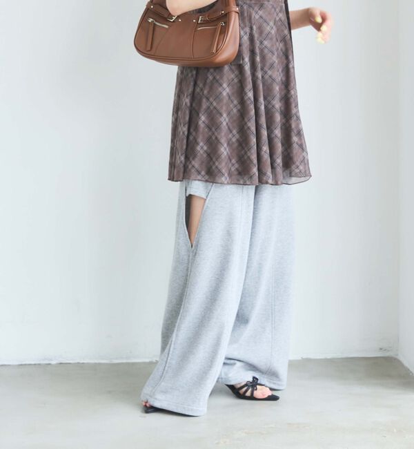 archives「カットアウト裏毛パンツ」|チノ|GRAY