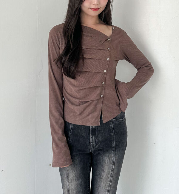 archives「２ｗａｙアシメボタンカットＴＯＰＳ」|Tシャツ・カットソー|