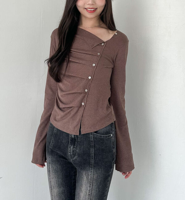 archives「２ｗａｙアシメボタンカットＴＯＰＳ」|Tシャツ・カットソー|