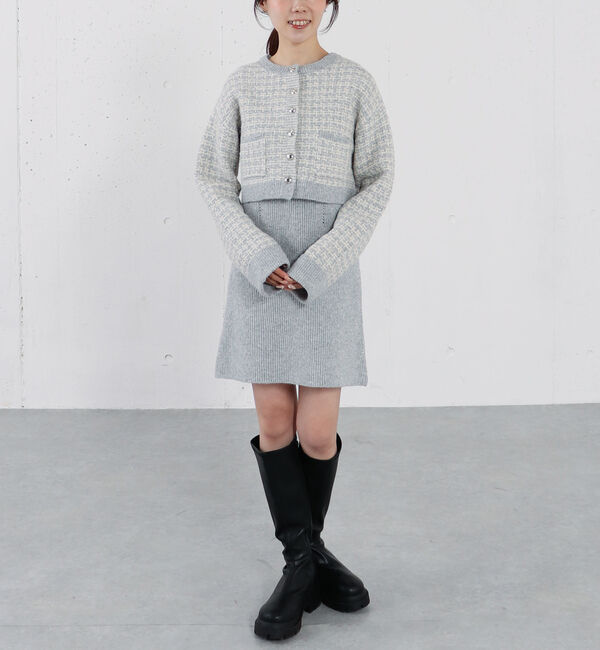 archives「ツイードニットカーディガン&times;ミニキャミワンピＳＥＴ」|チュニック|