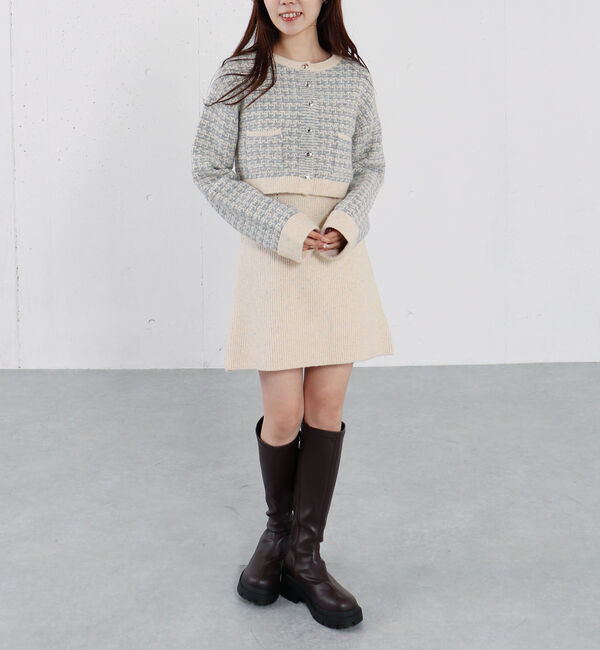 archives「ツイードニットカーディガン&times;ミニキャミワンピＳＥＴ」|チュニック|