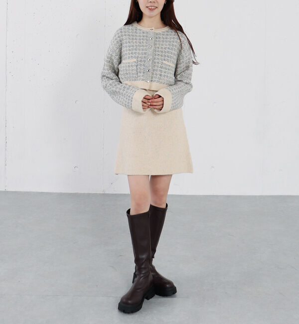 archives「ツイードニットカーディガン&times;ミニキャミワンピＳＥＴ」|チュニック|