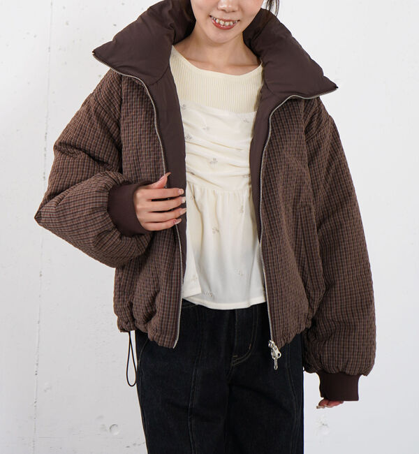 archives「チェックリバ－シブル中綿ブルゾン」|その他|