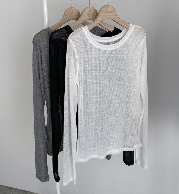 Doux archives「フィンガーホールシアーリブロンＴ／」|Tシャツ・カットソー|OFF WHITE