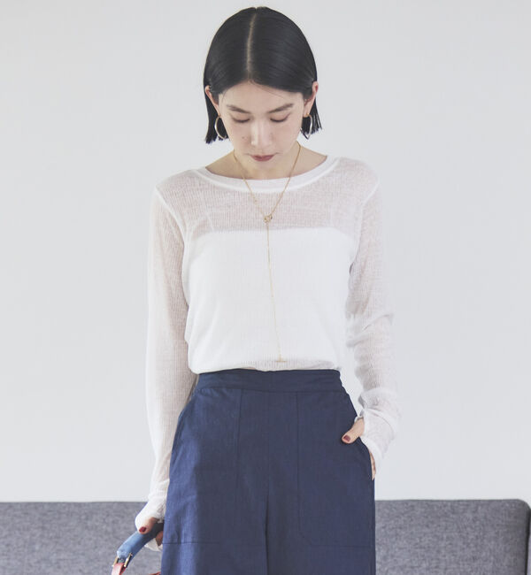 Doux archives「フィンガーホールシアーリブロンＴ／」|Tシャツ・カットソー|