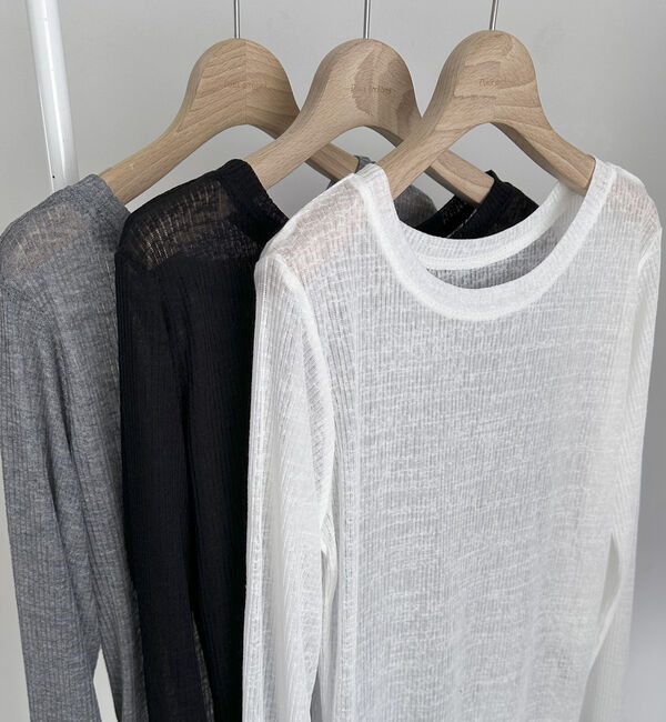 Doux archives「フィンガーホールシアーリブロンＴ／」|Tシャツ・カットソー|