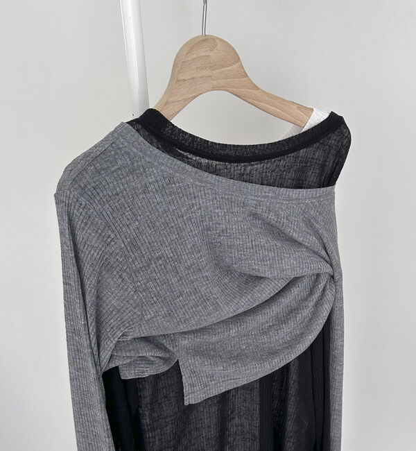 Doux archives「フィンガーホールシアーリブロンＴ／」|Tシャツ・カットソー|