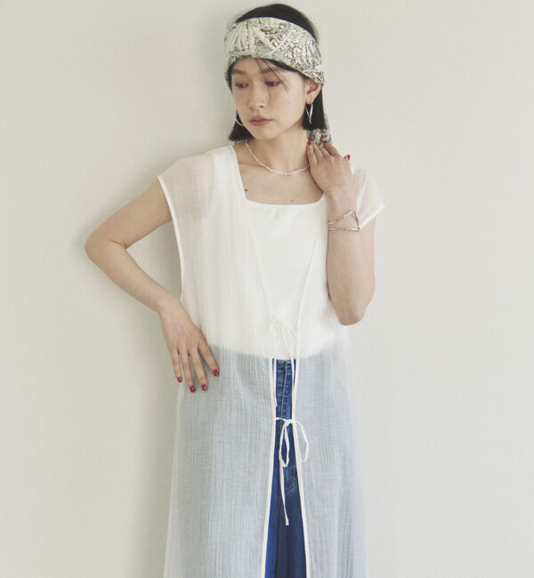 Doux archives「前後２ＷＡＹ楊柳ジレワンピース」|ワンピース|