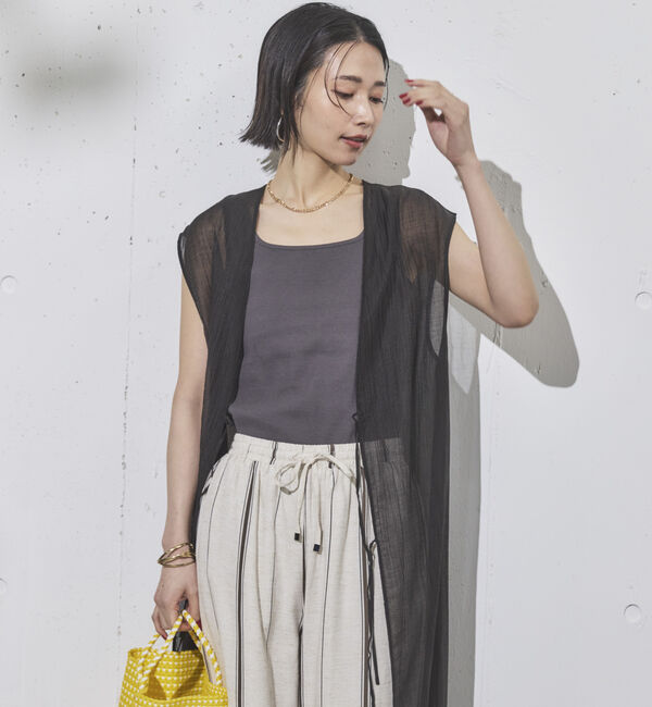 Doux archives「前後２ＷＡＹ楊柳ジレワンピース」|ワンピース|