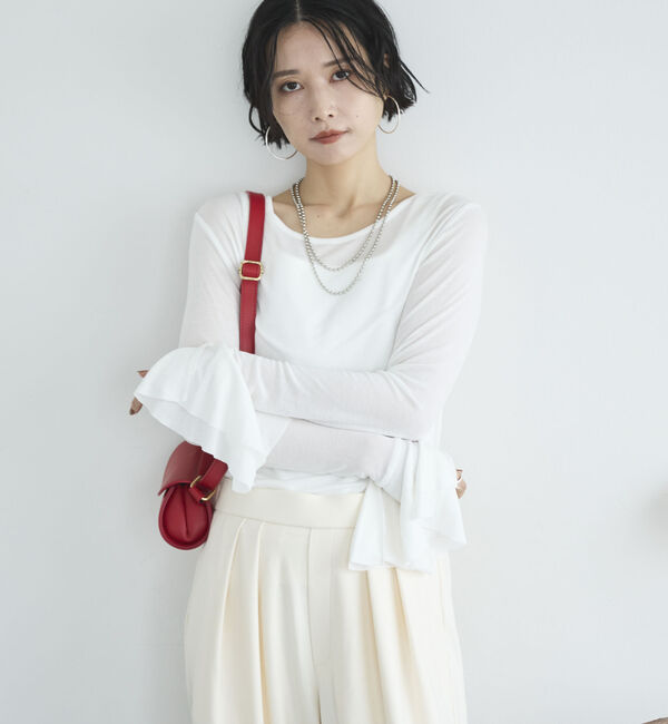 Doux archives「ラッフルスリーブプルオーバー」|Tシャツ・カットソー|