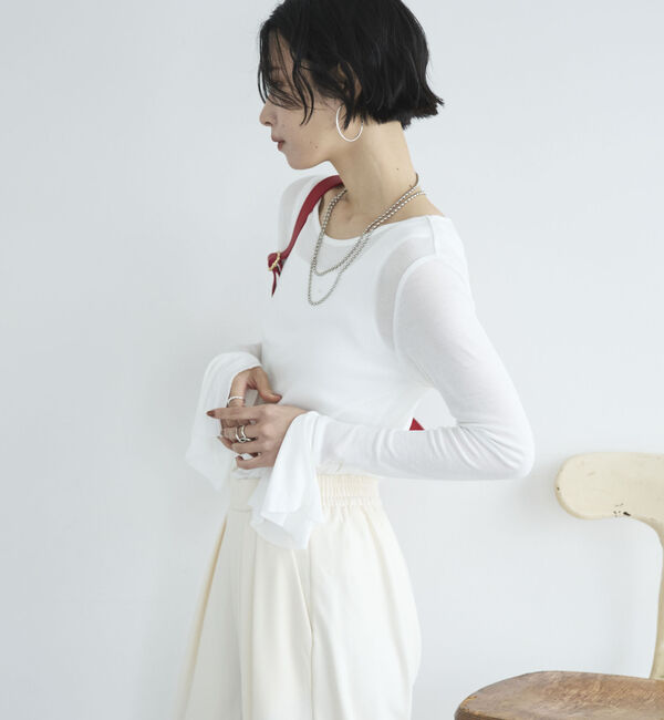 Doux archives「ラッフルスリーブプルオーバー」|Tシャツ・カットソー|