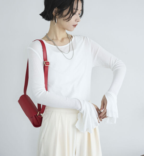 Doux archives「ラッフルスリーブプルオーバー」|Tシャツ・カットソー|