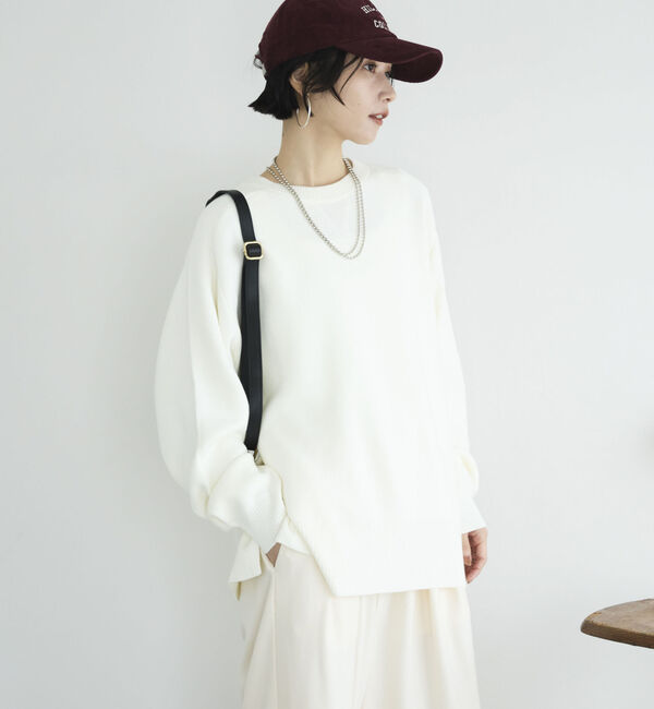 Doux archives「スウェットライクニットプルオーバー」|ニット・セーター|OFF WHITE