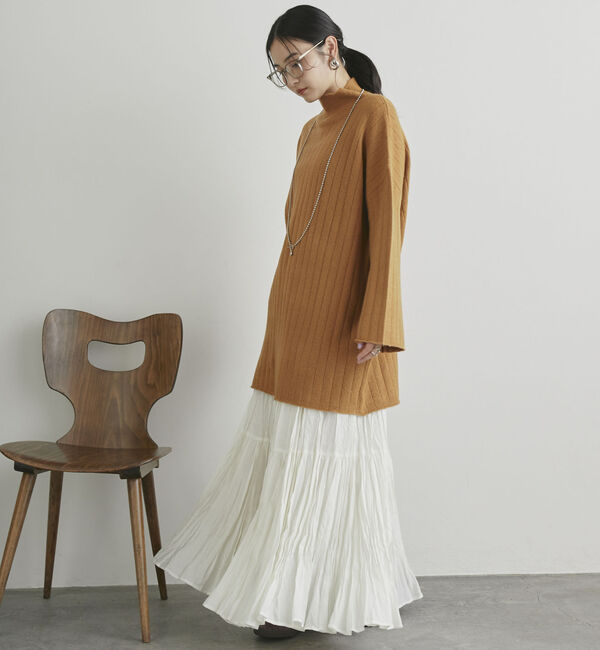 Doux archives「ワイドリブチュニックニット」|ニット・セーター|
