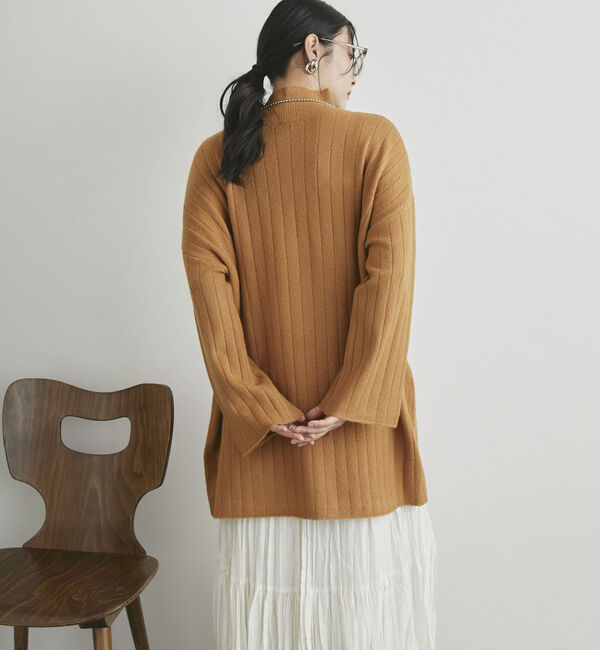 Doux archives「ワイドリブチュニックニット」|ニット・セーター|