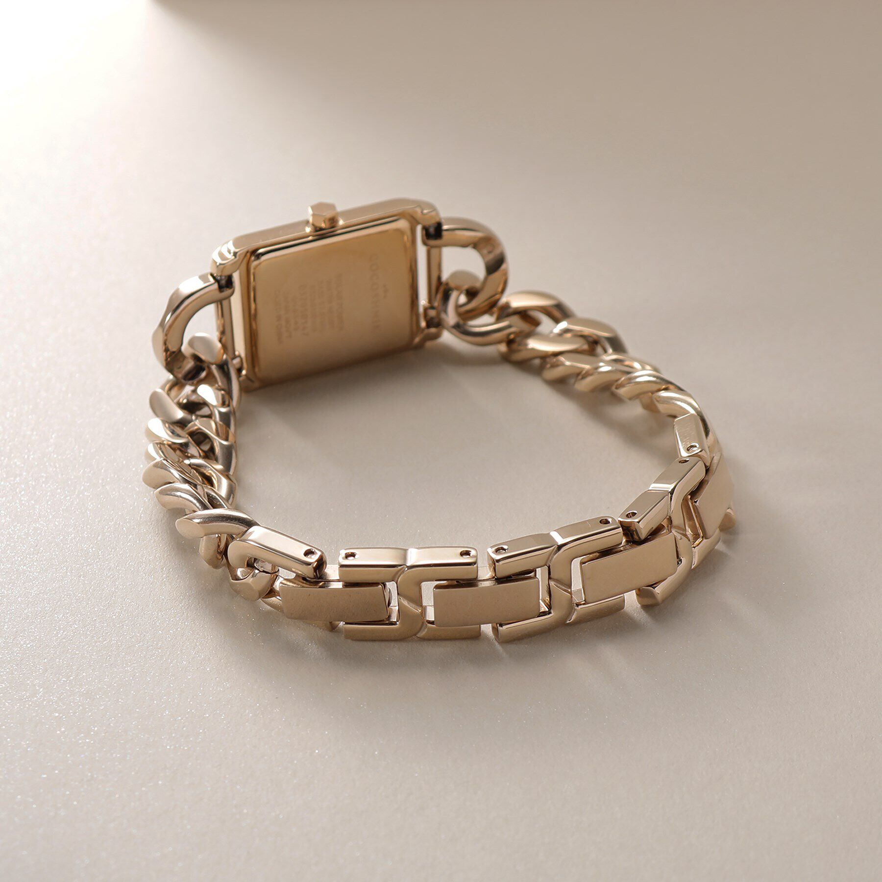 COCOSHNIK「RGスクエアチェーンベルト ウォッチ（ブラック）」|腕時計|