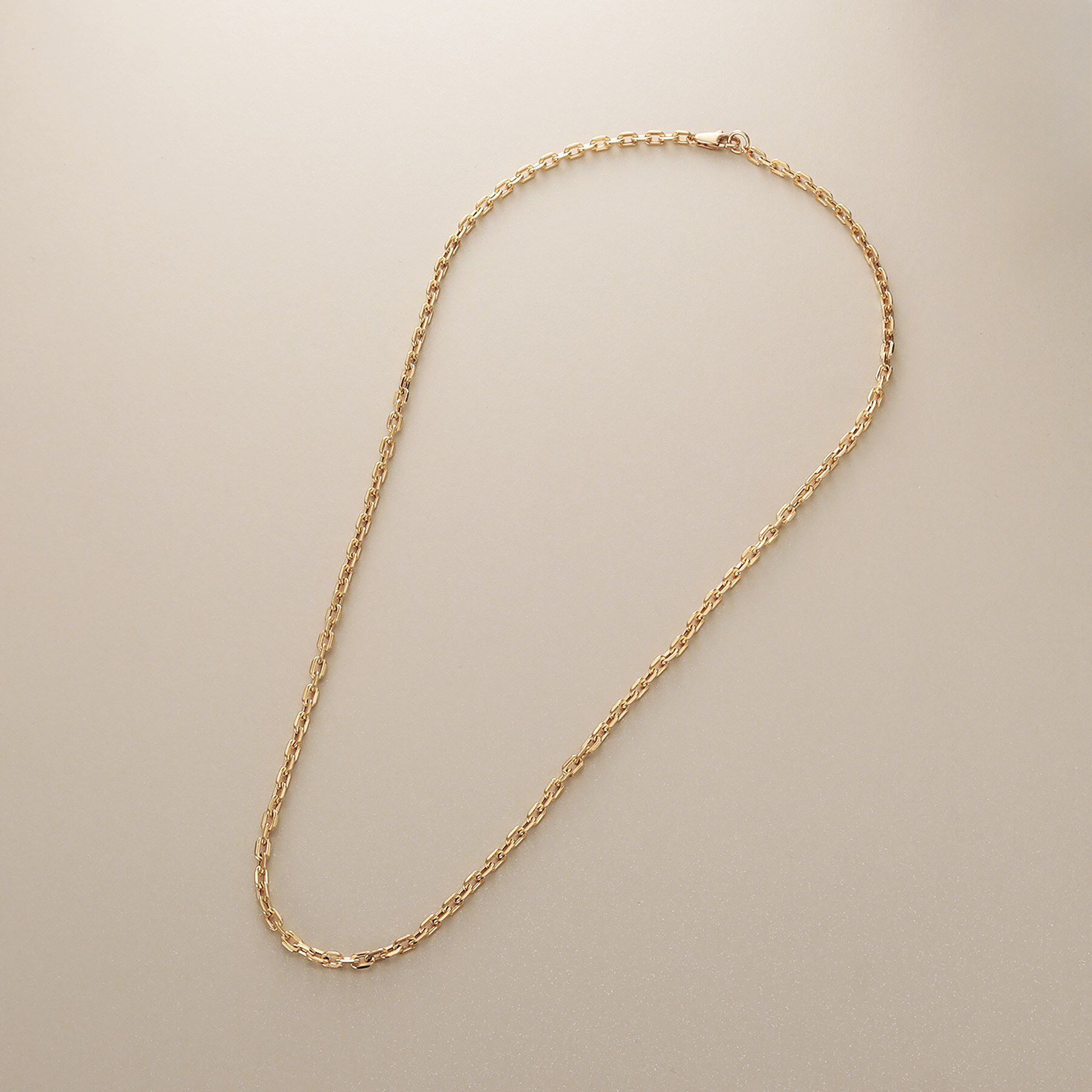 COCOSHNIK「K18中空リネアケーブルチェーン ネックレス細」|ネックレス|