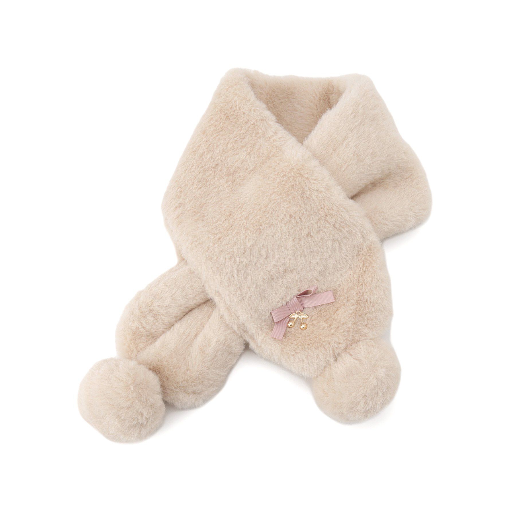 SHOO･LA･RUE「フェイクファーポンポンマフラー」|マフラー|