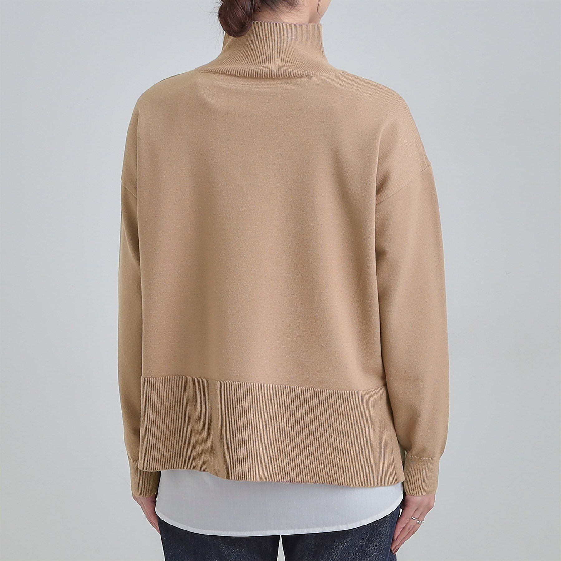 SHOO･LA･RUE「【2点セット/S-LL】時短で決まる もちもちニット＆裾シャツインナー」|その他|