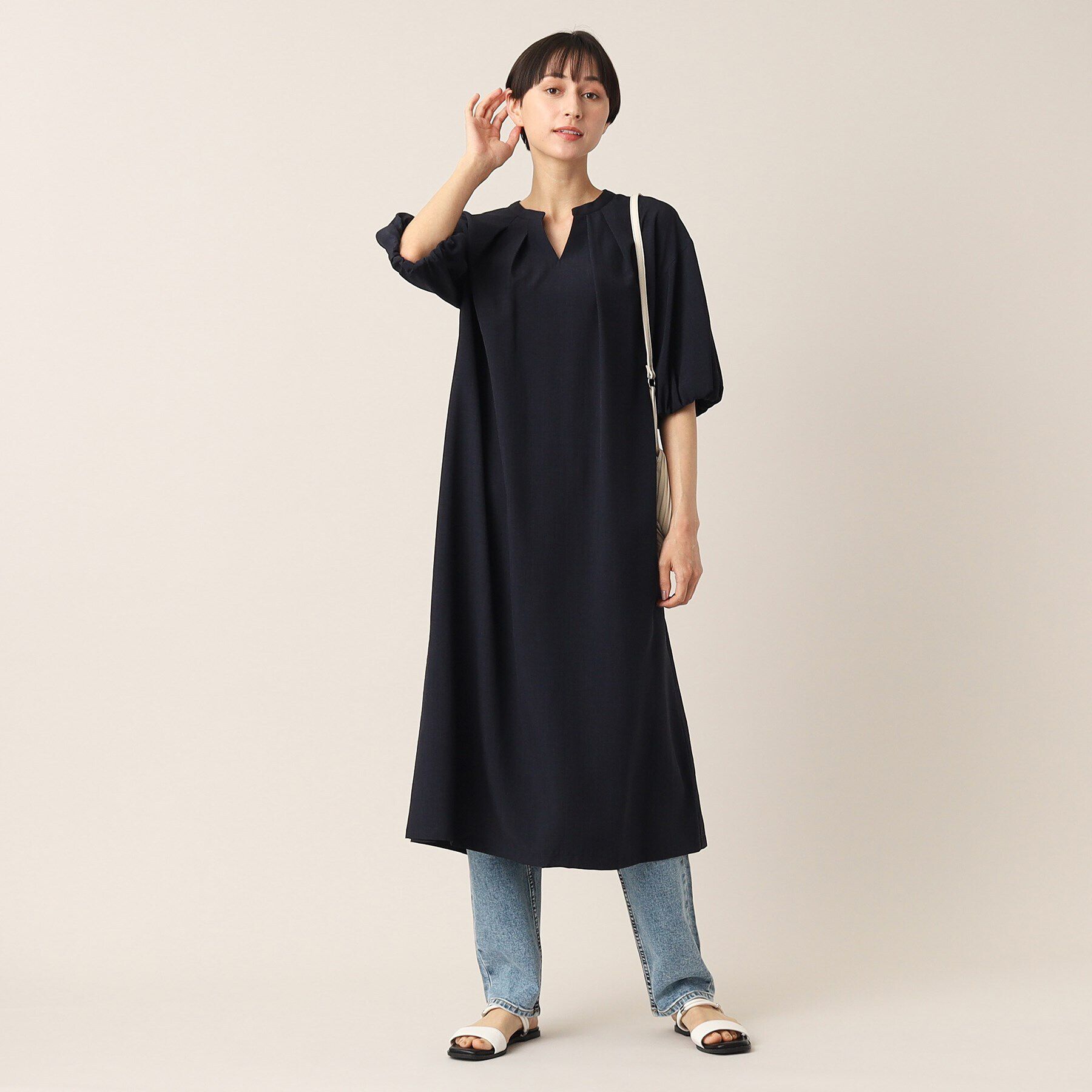Dessin「【洗える】バルーンスリーブワンピース」|ワンピース|