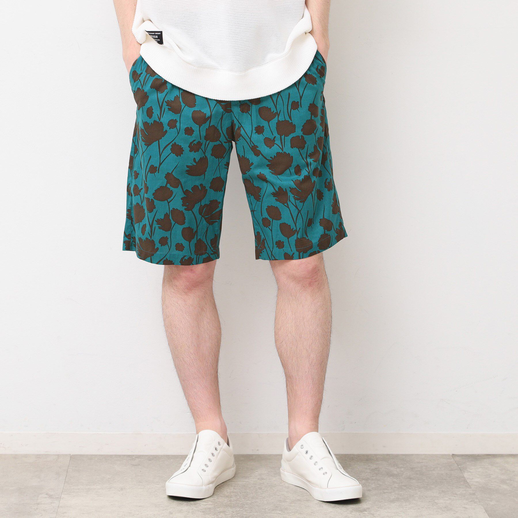 Dessin「【リンクコーデ・ウエストゴム】フラワープリントパンツ」|その他|グリーン(122)