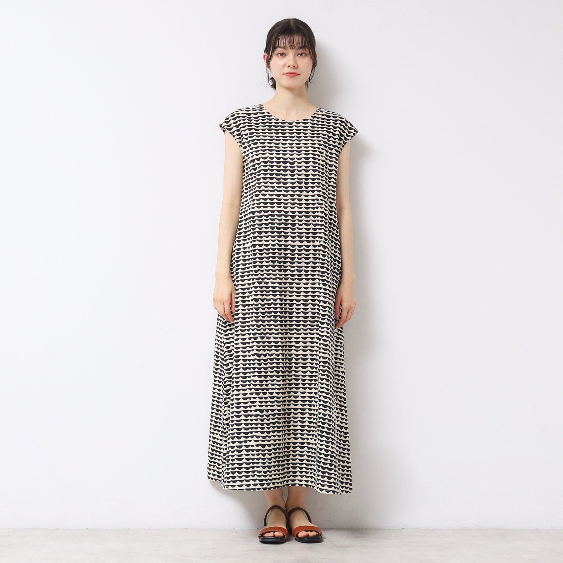 Dessin「【洗える】ウエーブプリントコットンワンピース」|ワンピース|