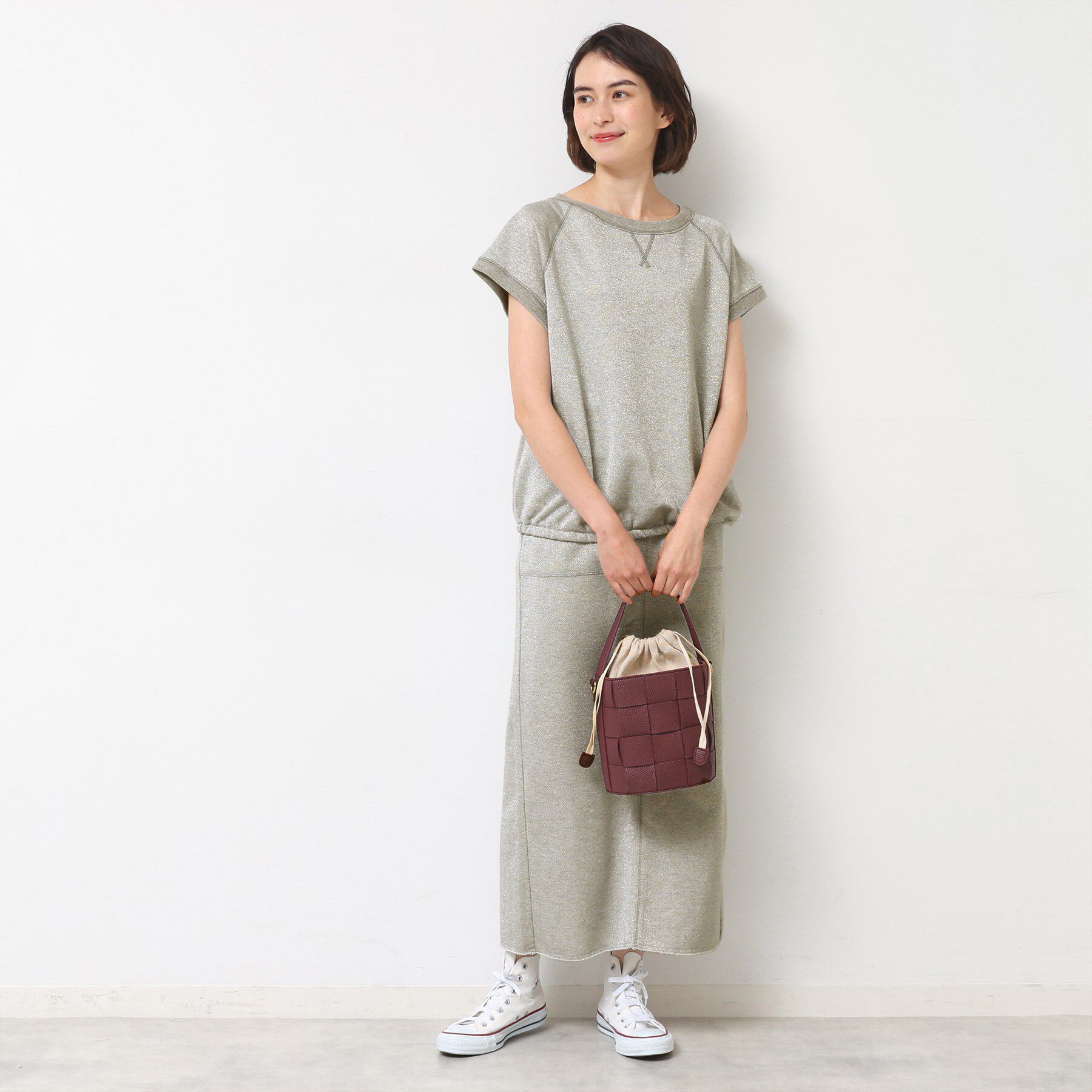 Dessin「【セットアップ可・洗える】ラメ裏毛トップス」|Tシャツ・カットソー|