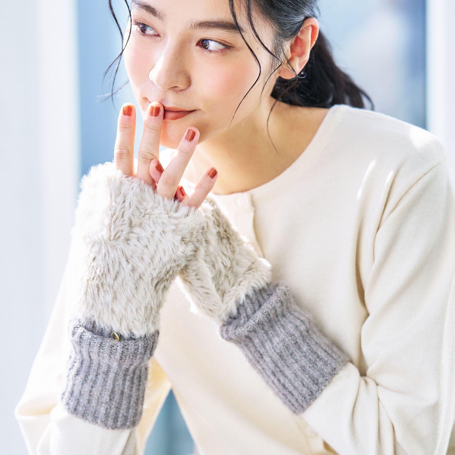 Dessin「フェイクファーアームウォーマー」|その他|ベージュ(552)