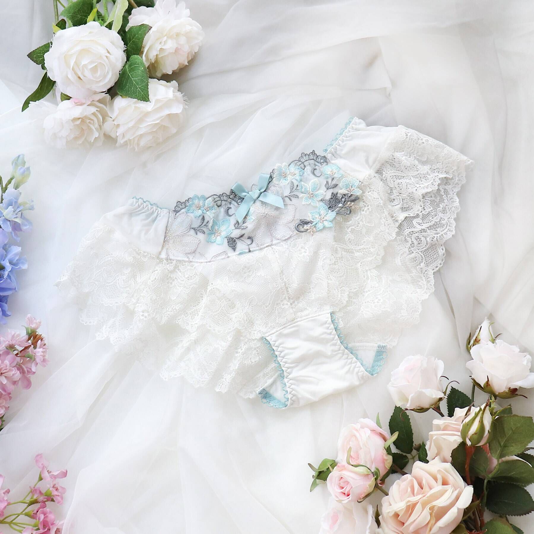 Risa Magli「ヴァレリー フレアショーツ」|インナー|ミント(020)