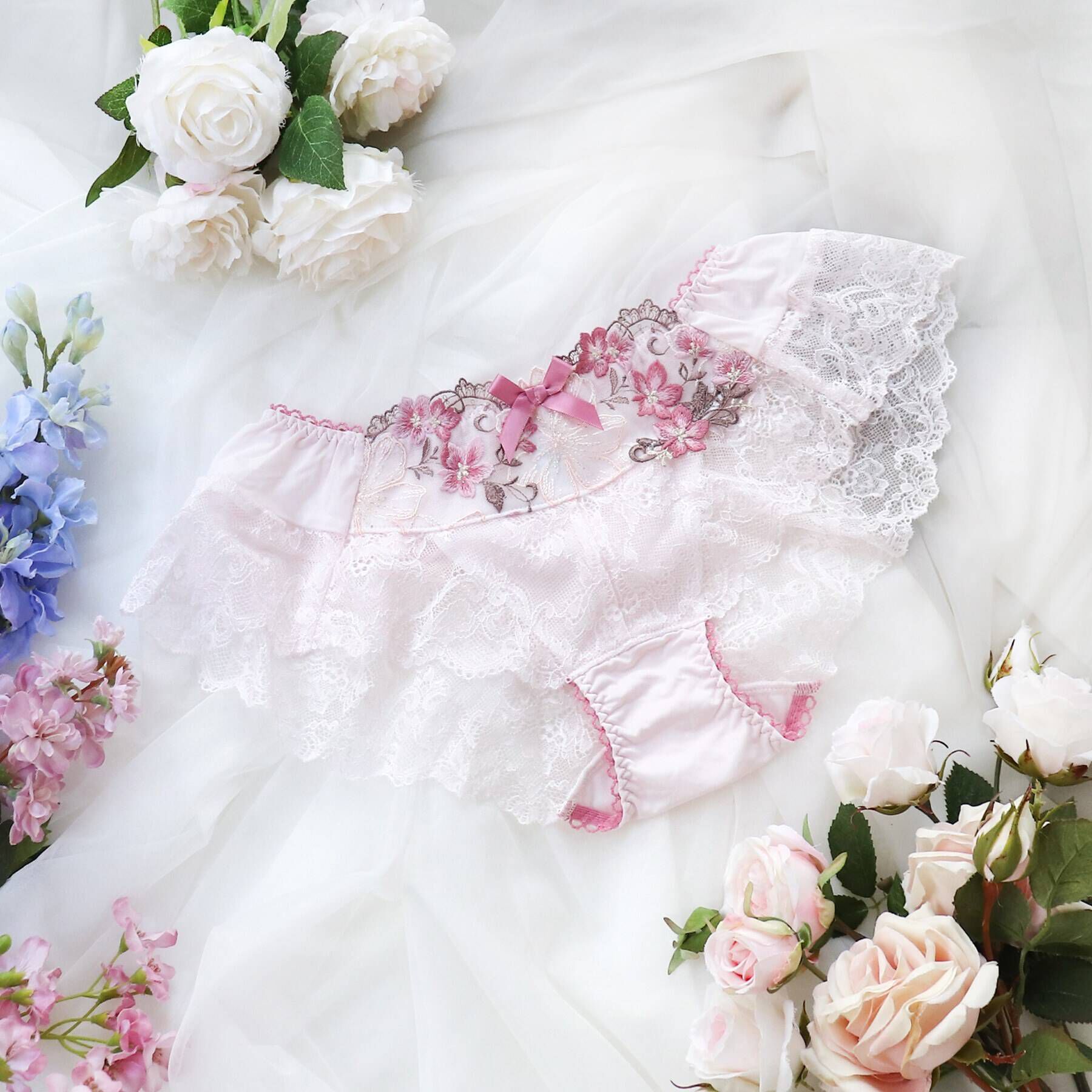 Risa Magli「ヴァレリー フレアショーツ」|インナー|ピンク(070)