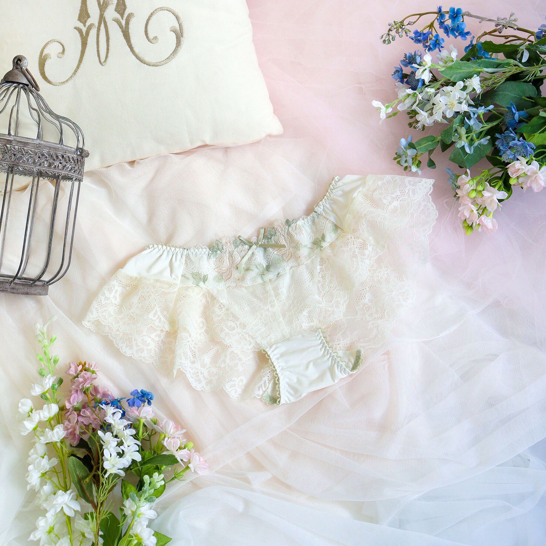 Risa Magli「イーシャ フレアショーツ」|インナー|アイボリー(004)