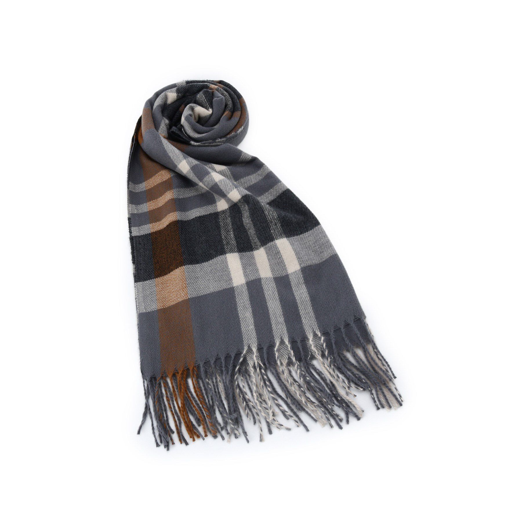 ITS&rsquo;DEMO「【洗濯可】クリーミータッチ60幅チェックストール」|ストール|ブラック(219)