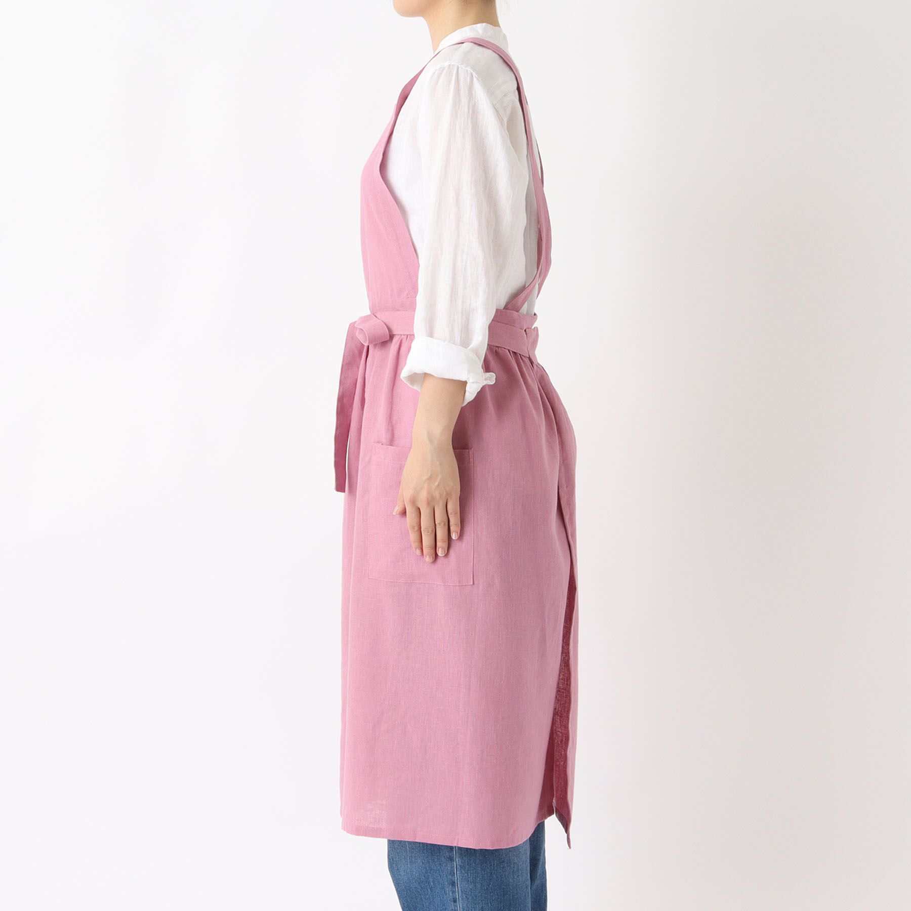 212 KITCHEN STORE「リネンコットン フルエプロンギャザー PU」|食器・キッチングッズ|