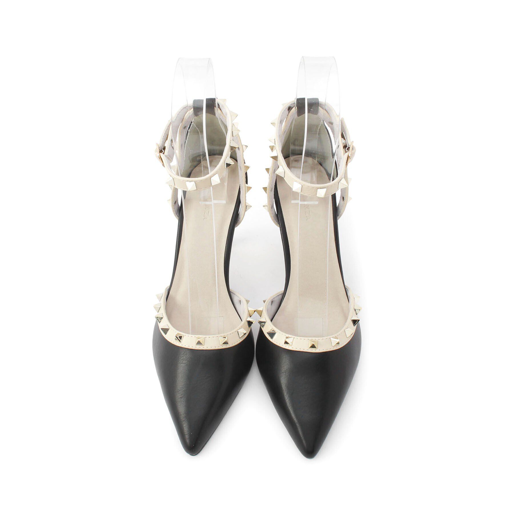 ESPERANZA「スタッズアンクルストラップヒールパンプス」|パンプス|