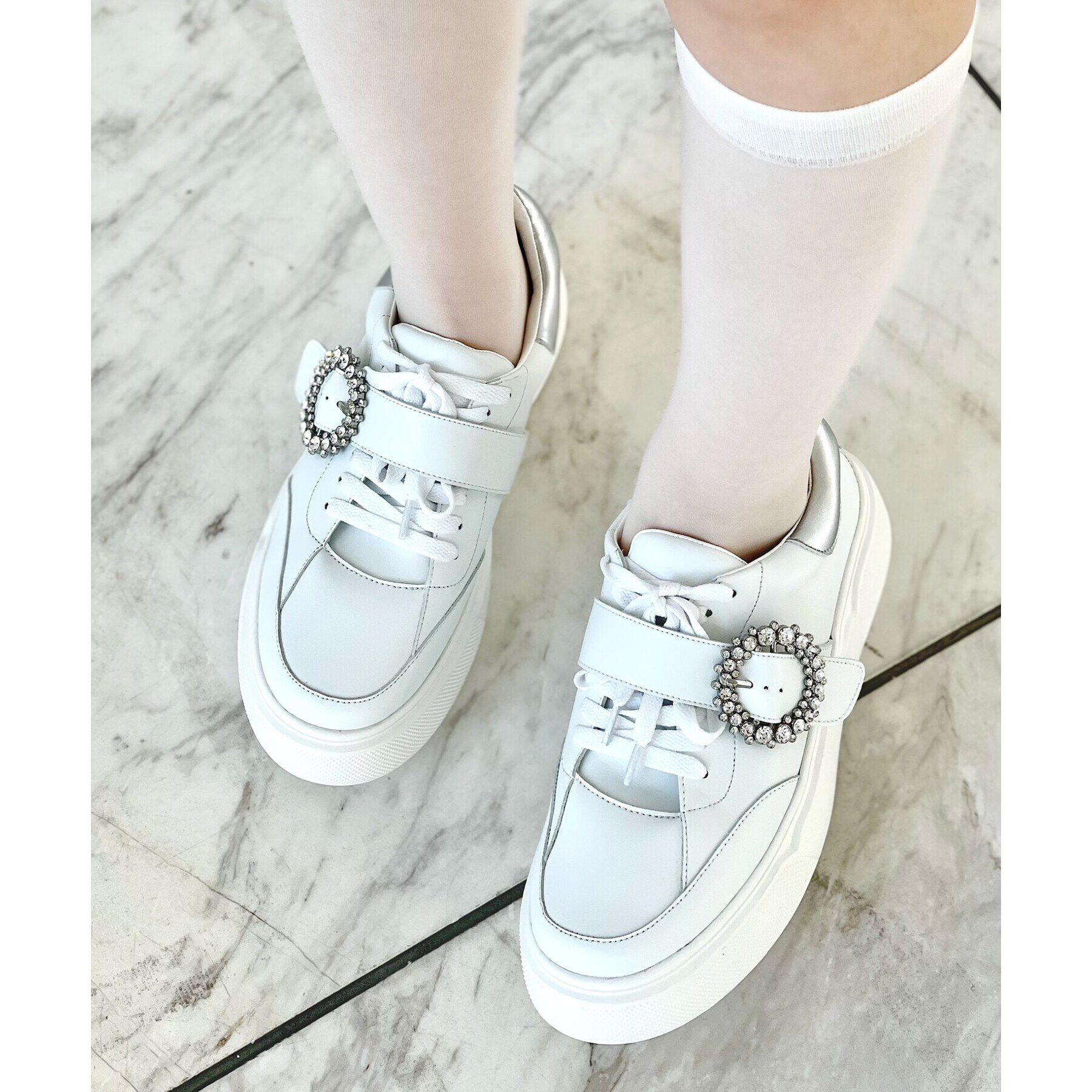 ESPERANZA「ビジューバックルスニーカー」|スニーカー|