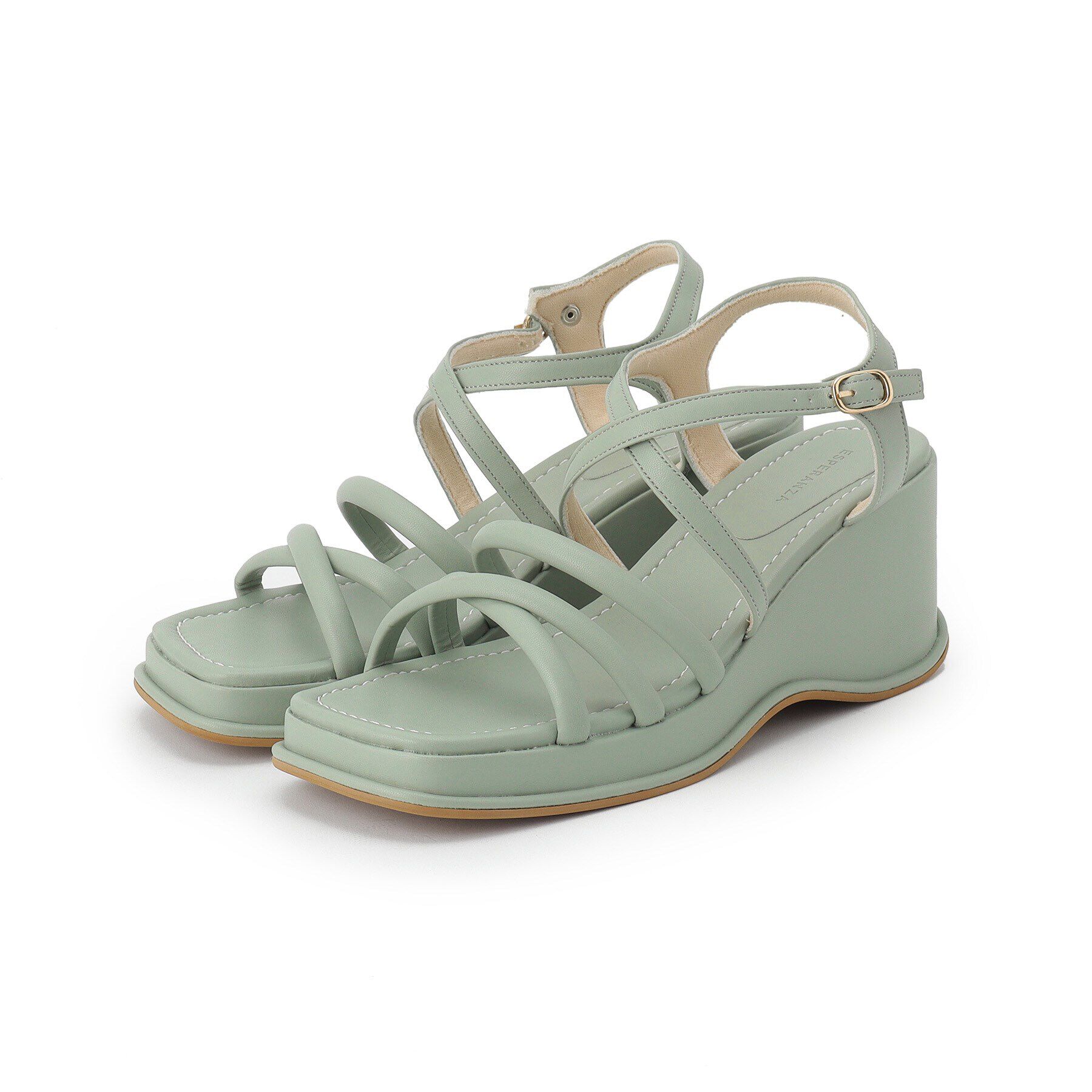 ESPERANZA「多連一体底ストラップサンダル」|サンダル|ﾗｲﾄｸﾞﾘｰﾝ(021)