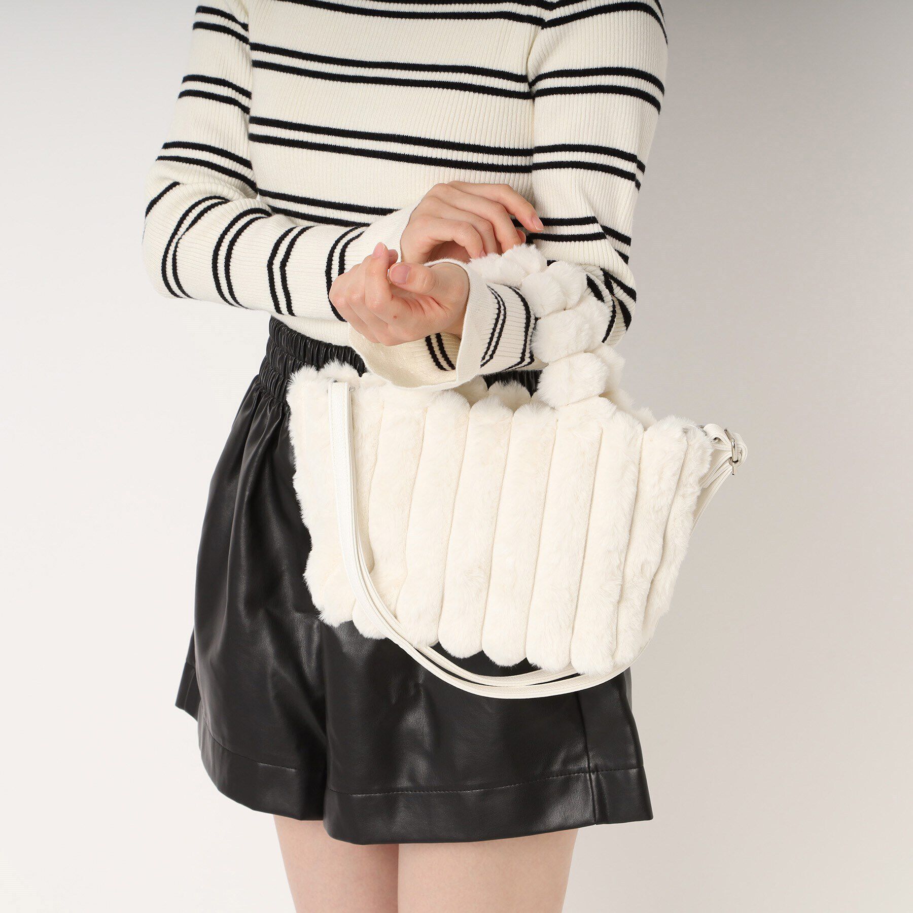 Ober Tashe「2WAY トート ショルダーバッグ ファー」|トートバッグ|